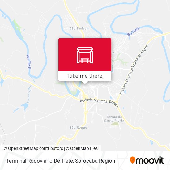 Mapa Terminal Rodoviário De Tietê