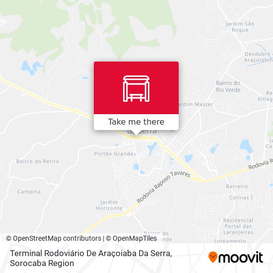 Mapa Terminal Rodoviário De Araçoiaba Da Serra