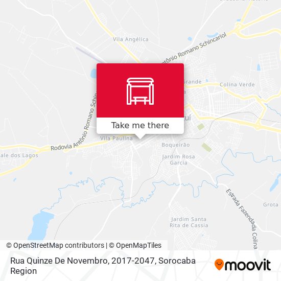 Mapa Rua Quinze De Novembro, 2017-2047