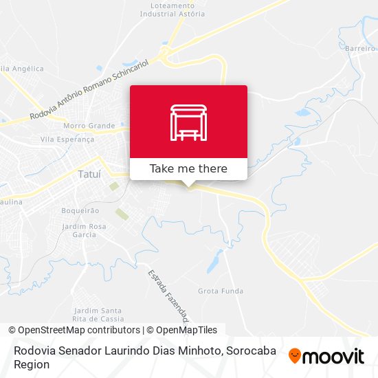 Mapa Rodovia Senador Laurindo Dias Minhoto