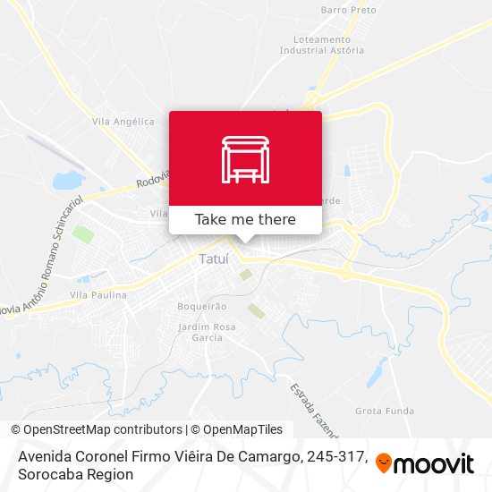 Avenida Coronel Firmo Viêira De Camargo, 245-317 map