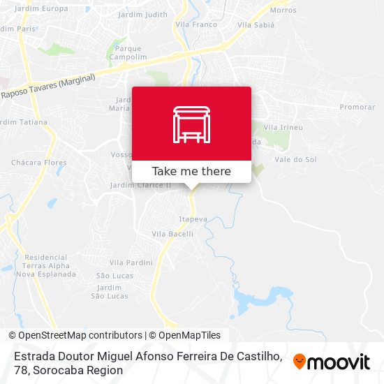 Mapa Estrada Doutor Miguel Afonso Ferreira De Castilho, 78