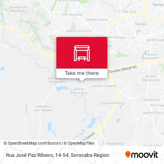 Mapa Rua José Paz Ribeiro, 14-54