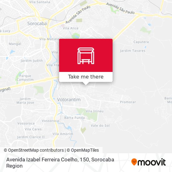 Mapa Avenida Izabel Ferreira Coelho, 150