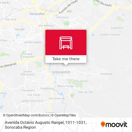 Mapa Avenida Octávio Augusto Rangel, 1011-1031