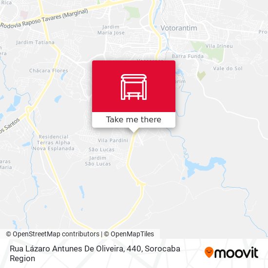 Mapa Rua Lázaro Antunes De Oliveira, 440