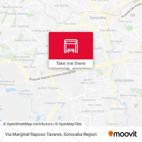 Via Marginal Raposo Tavares map