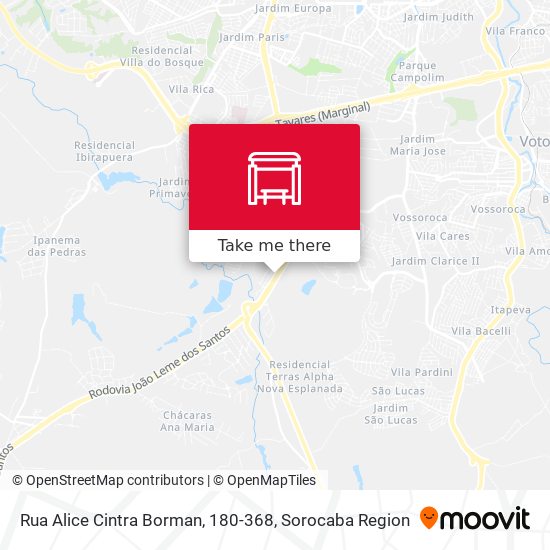 Mapa Rua Alice Cintra Borman, 180-368