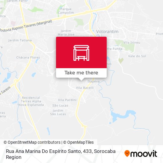 Rua Ana Marina Do Espírito Santo, 433 map