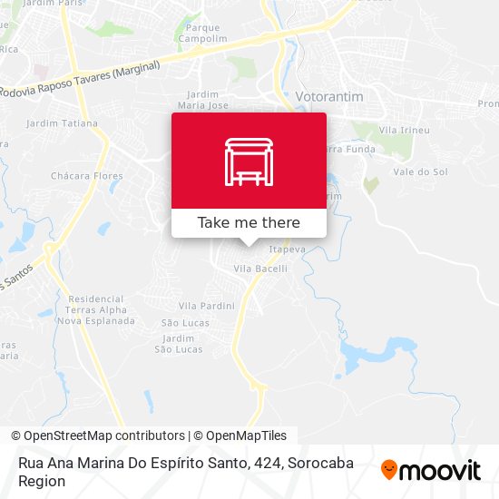 Rua Ana Marina Do Espírito Santo, 424 map