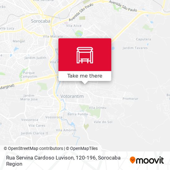 Mapa Rua Servina Cardoso Luvison, 120-196