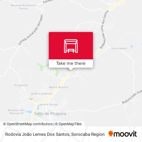Mapa Rodovia João Lemes Dos Santos