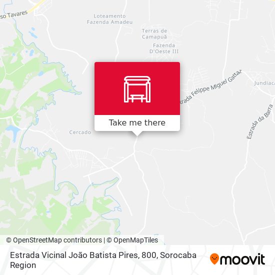 Estrada Vicinal João Batista Pires, 800 map