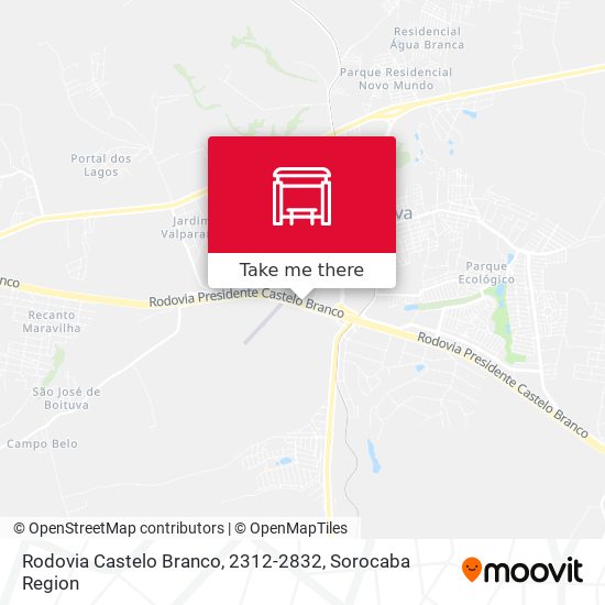 Mapa Rodovia Castelo Branco, 2312-2832