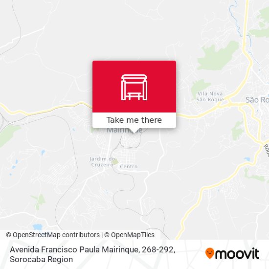 Mapa Avenida Francisco Paula Mairinque, 268-292