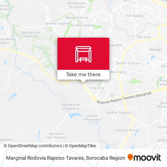 Mapa Marginal Rodovia Raposo Tavares