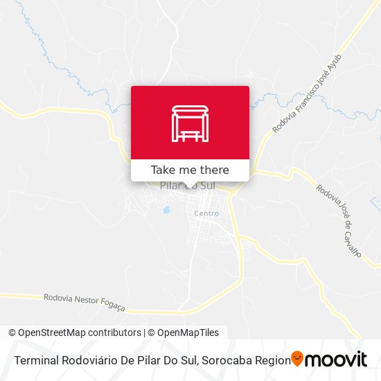 Mapa Terminal Rodoviário De Pilar Do Sul