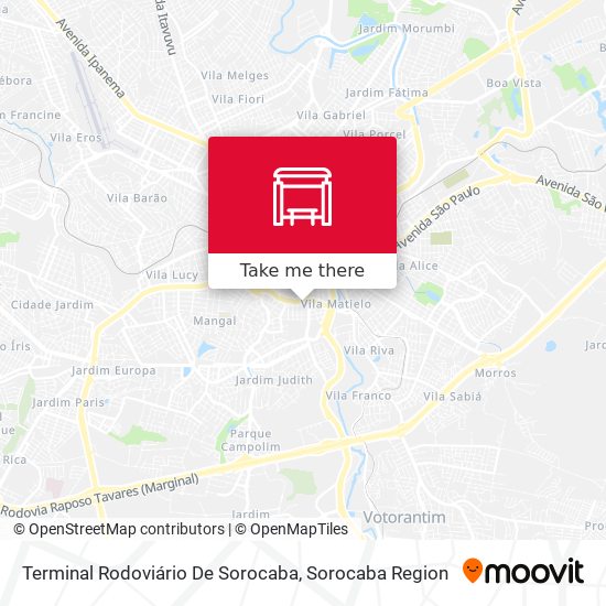 Terminal Rodoviário De Sorocaba map