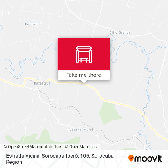 Estrada Vicinal Sorocaba-Iperó, 105 map