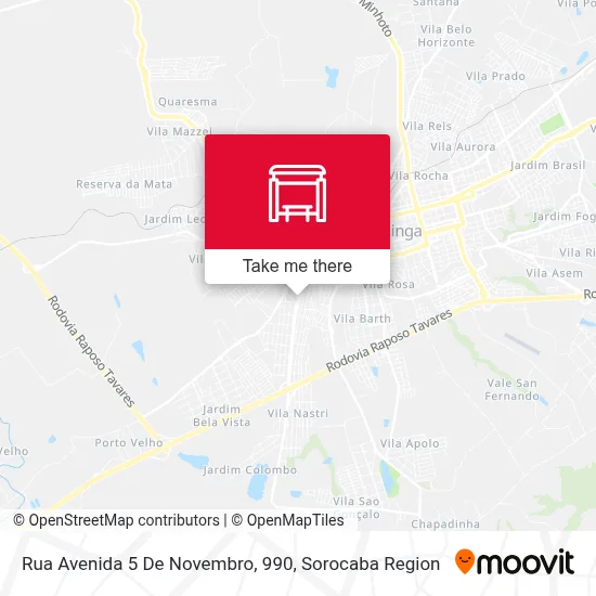 Rua Avenida 5 De Novembro, 990 map