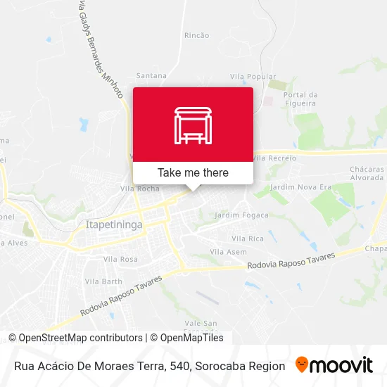 Rua Acácio De Moraes Terra, 540 map