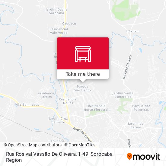 Rua Rosival Vassão De Oliveira, 1-49 map