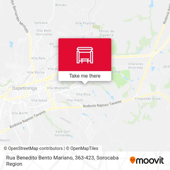 Rua Benedito Bento Mariano, 363-423 map