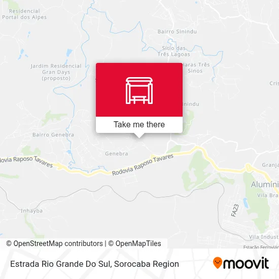 Estrada Rio Grande Do Sul map