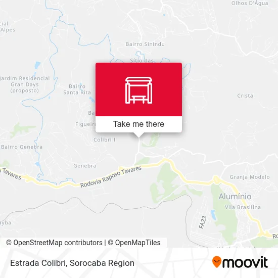 Estrada Colibri map