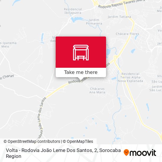 Mapa Volta - Rodovia João Leme Dos Santos, 2