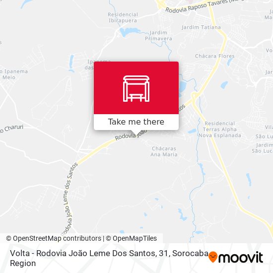 Volta - Rodovia João Leme Dos Santos, 31 map