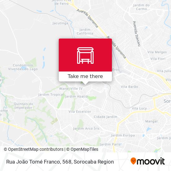 Rua João Tomé Franco, 568 map