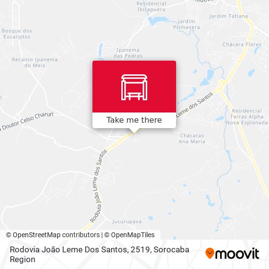 Mapa Rodovia João Leme Dos Santos, 2519