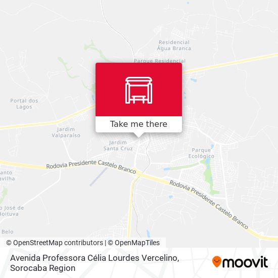 Mapa Avenida Professora Célia Lourdes Vercelino