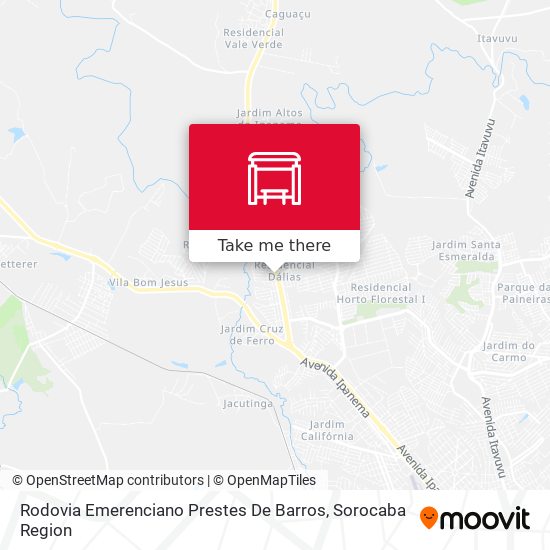 Mapa Rodovia Emerenciano Prestes De Barros