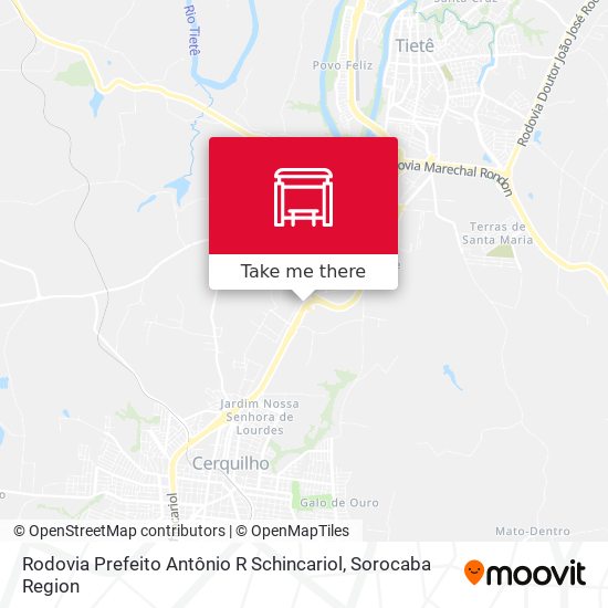 Rodovia Prefeito Antônio R Schincariol map