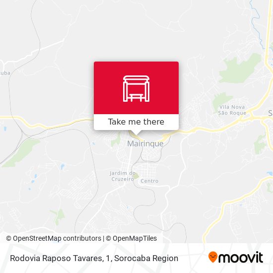 Mapa Rodovia Raposo Tavares, 1