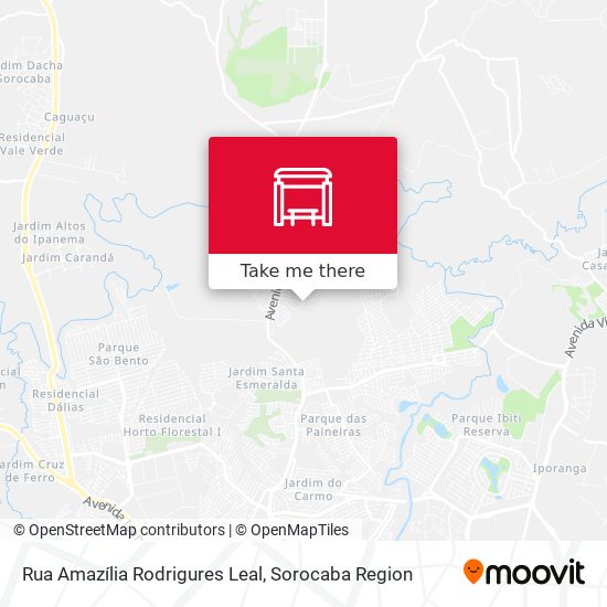 Mapa Rua Amazília Rodrigures Leal