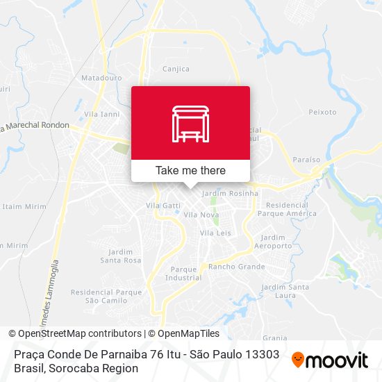 Mapa Praça Conde De Parnaiba 76 Itu - São Paulo 13303 Brasil