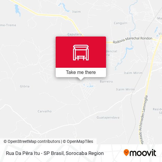 Mapa Rua Da Pêra Itu - SP Brasil