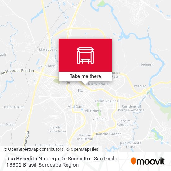 Rua Benedito Nóbrega De Sousa Itu - São Paulo 13302 Brasil map