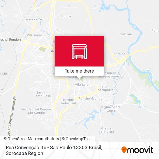 Mapa Rua Convenção Itu - São Paulo 13303 Brasil