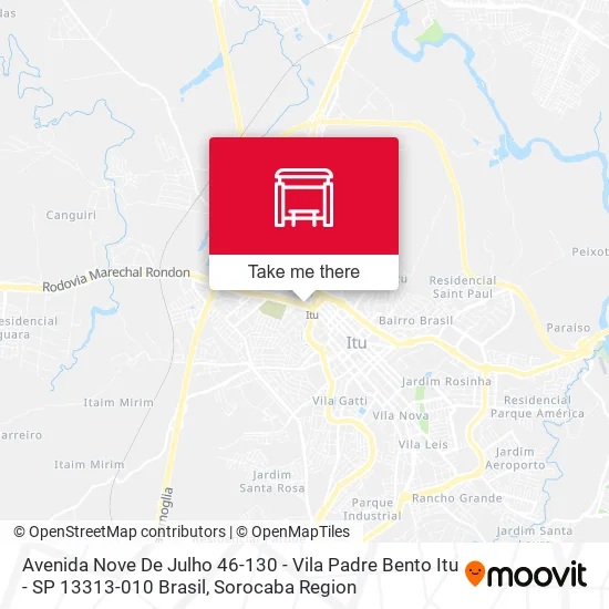 Avenida Nove De Julho 46-130 - Vila Padre Bento Itu - SP 13313-010 Brasil map