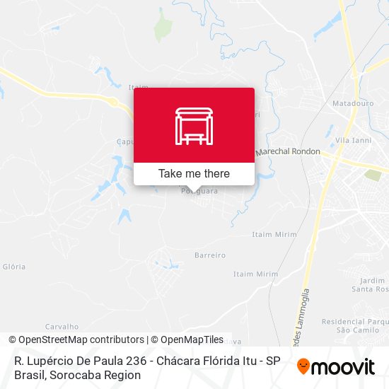 Mapa R. Lupércio De Paula 236 - Chácara Flórida Itu - SP Brasil