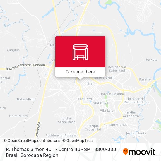 Mapa R. Thomas Simon 401 - Centro Itu - SP 13300-030 Brasil