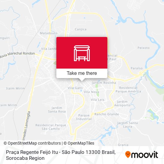 Mapa Praça Regente Feijó Itu - São Paulo 13300 Brasil