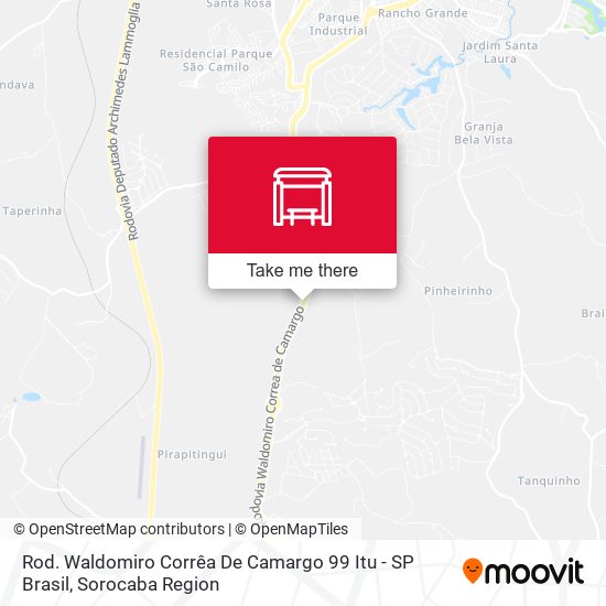 Mapa Rod. Waldomiro Corrêa De Camargo 99 Itu - SP Brasil
