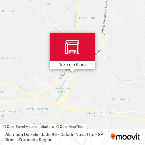 Alameda Da Felicidade 98 - Cidade Nova I Itu - SP Brasil map