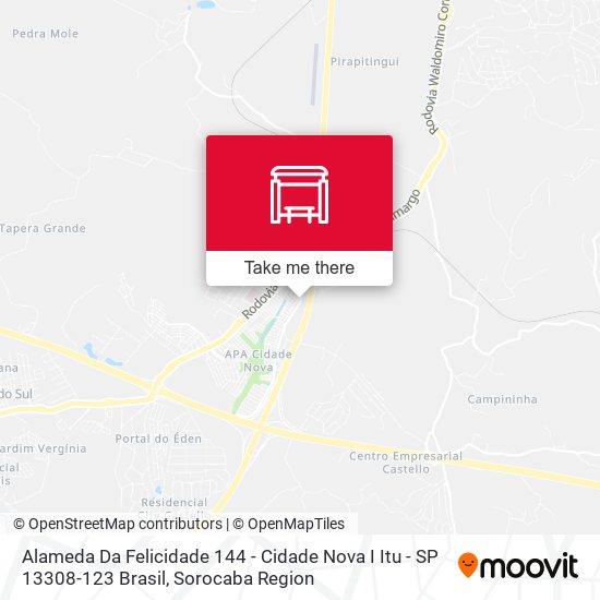 Alameda Da Felicidade 144 - Cidade Nova I Itu - SP 13308-123 Brasil map