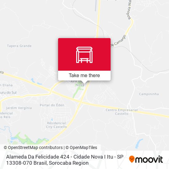 Alameda Da Felicidade 424 - Cidade Nova I Itu - SP 13308-070 Brasil map